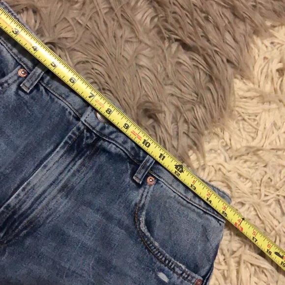 We the Free Jeans-Sz 31 (12)-Cotton-Distressed-Higher Rise-Wider Relaxed Leg-EUC - Picture 10 of 16